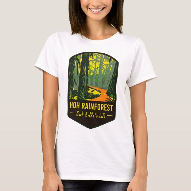 Hoh Rain Forest Olympic nationalpark T Shirt (Framsida)