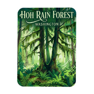 Hoh-regnskogen Washington Magnet