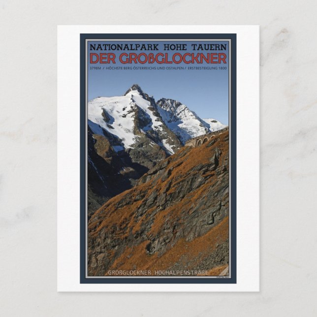 Hohe Tauern - Großglockner Vykort (Framsida)