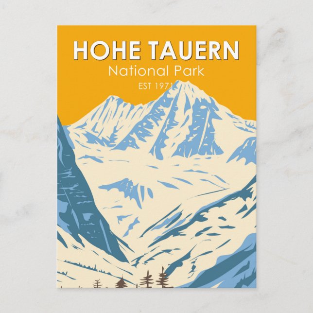 Hohe Tauern nationalpark Alpine Austria Vintage Vykort (Framsida)
