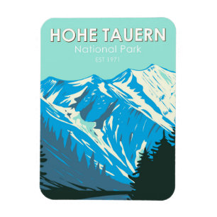 Hohe Tauern nationalpark Austria Vintage Magnet