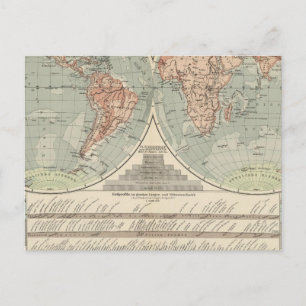 Hohen und Tiefen - Highs and Lows Atlas Karta Vykort