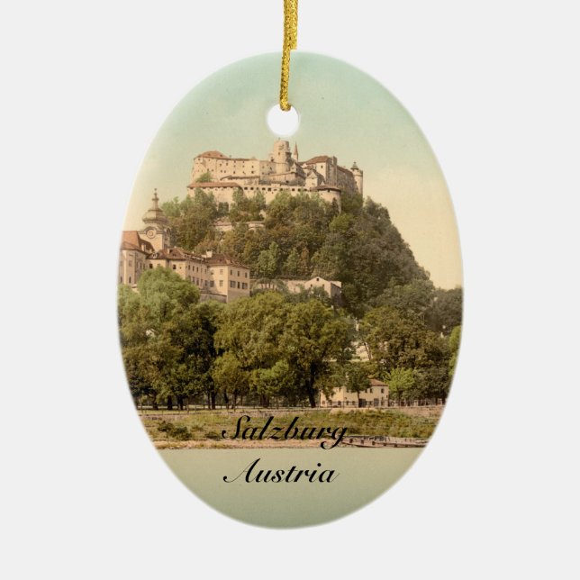 Hohensalzburg slott III, Salzburg, Österrike Julgransprydnad Keramik (Framsidan)