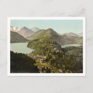 Hohenschwangau Castle and Alpernas, Bayern, Tyskla Vykort