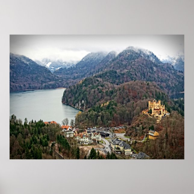 Hohenschwangau Castle-Schwangau, Tyskland Poster (Framsidan)