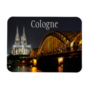 Hohenzollern Bridge, katedral i Köln, Tyskland Magnet