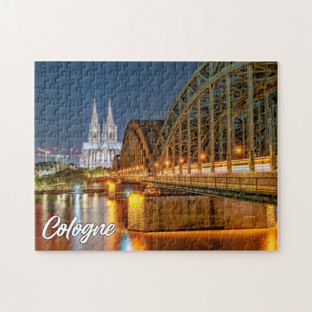 Hohenzollern Bridge, Köln, Tyskland Pussel (Horisontell)