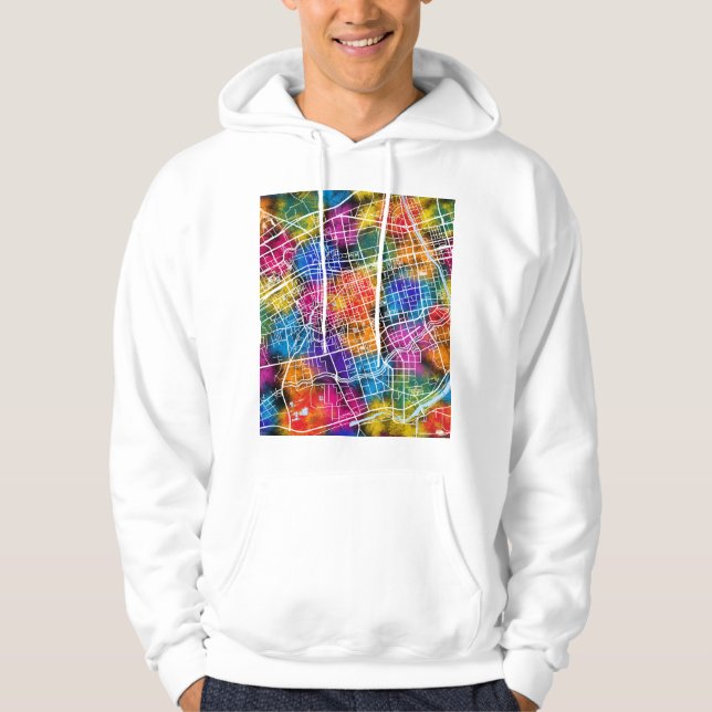 Hohhot Kina Stadskarta Hoodie (Framsida)