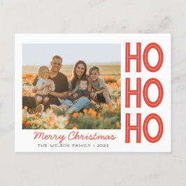 HoHo-Anpassningsbar för fotoportet i julfamiljen Helg Vykort