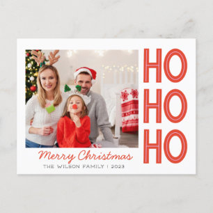 HoHo-Anpassningsbar för fotoportet i julfamiljen Helg Vykort