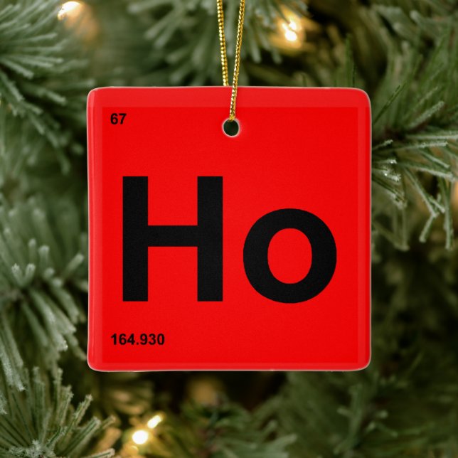 HoHo Anpassningsbar Text Periodic Bord Inslag HO Julgransprydnad Keramik (Träd)