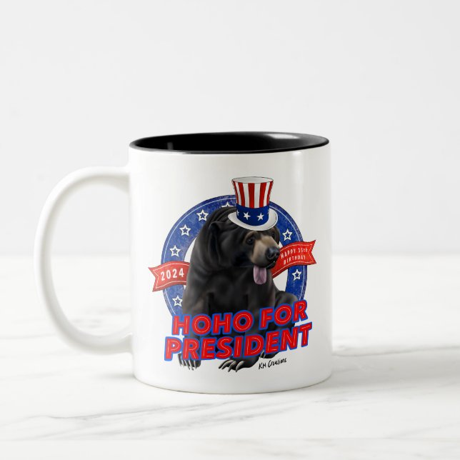 Hoho for president - ceramic mug Två-Tonad mugg (Vänster)