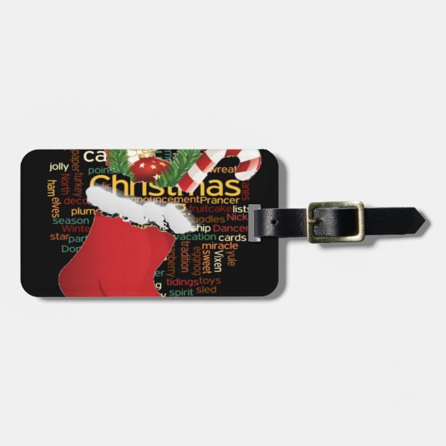 HoHo! God jul GIFTS och Gott nytt år Bagagebricka (Horisontell Framsida)