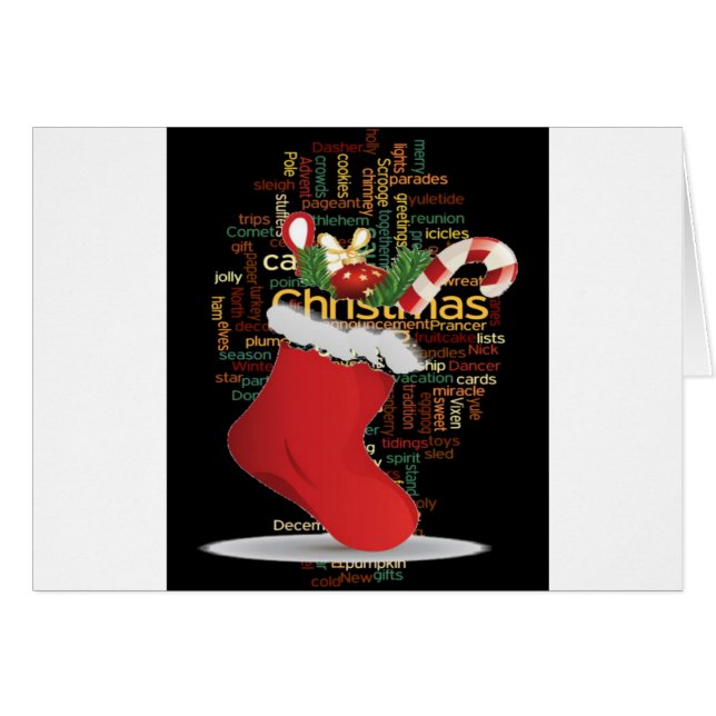 HoHo! God jul GIFTS och Gott nytt år Hälsningskort (Framsidan Horizontal)