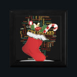 HoHo! God jul GIFTS och Gott nytt år Smyckeskrin<br><div class="desc">HoHo! God jul GIFTS och Gott nytt år Art Print presenterar "HoHo! God jul GIFTS och Gott nytt år Art Print, " ett dynamiskt och festligt biet som ger julhelgen glädje. Mörkens bakgrund gör att det färgstarka inslag utmärker sig och skapar en varm och berömmande perfekt i biet för att...</div>