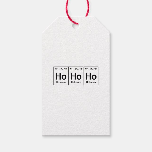 HoHo Holmium Inslag Periodic Bord Ord Science Presentetikett (Framsidan)