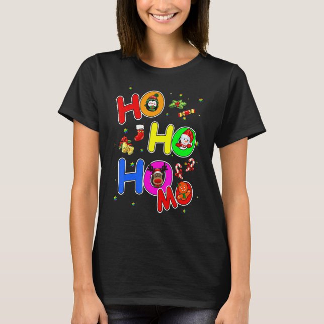 Hoho Homo Gay Christmas Santa Hat Love Is Love Lgb T Shirt (Framsida)
