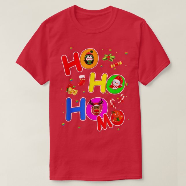 Hoho Homo Gay jultomten Hat Kärlek är Kärlek Lgb T Shirt (Design framsida)