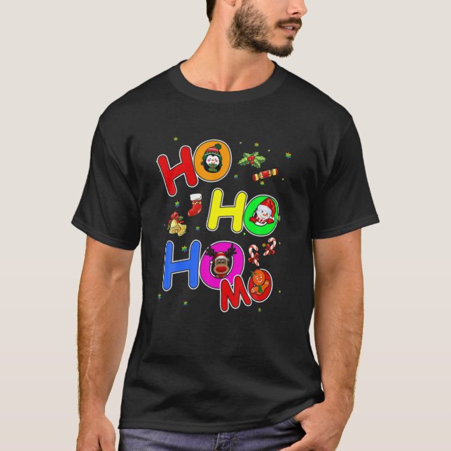 Hoho Homo Gay jultomten Hat Kärlek är Kärlek Lgb T Shirt (Framsida)