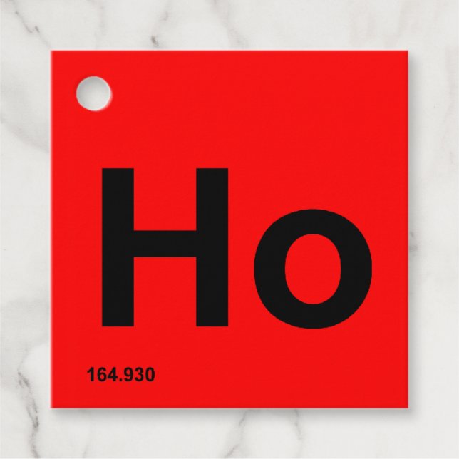 HoHo Periodic Bord Inslag HO Gift Gåvor Etiketter (Framsida)