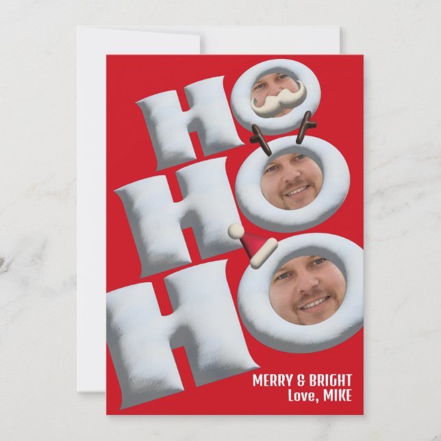 HOHOHO! Det är jag! helgdag-kort! Julkort (Framsida)