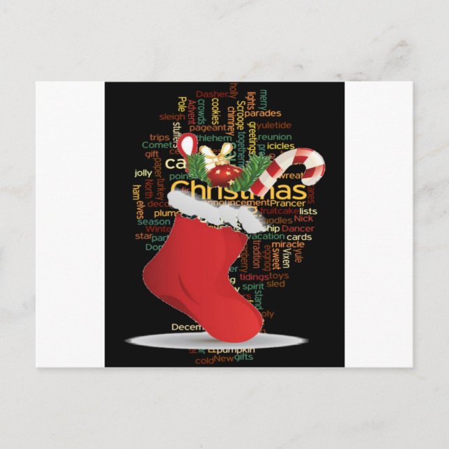 HoHoHo! God julGÅVOR och en gott nytt år Helg Vykort (Framsida)