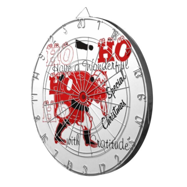 HOHOHO har en underbar jul med tacksamhet Darttavla (Högra Framsidan)