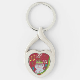 HOHOHO! Humor-konsthantverk i julklapp Twisted Heart Silverfärgad Nyckelring