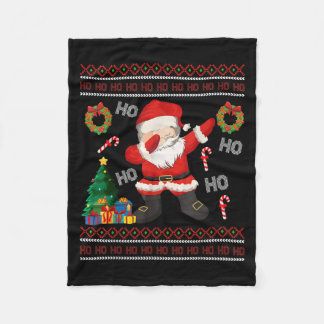 Hohoho Jultomten Dabbing Ugly jul Sweater Fleecefilt