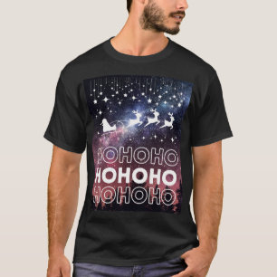Hohoho Jultomten Reindeers Red Starry Himlar T Shirt
