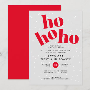 Hohoho Låt oss Tipsy och Toasty jul Party Julkort