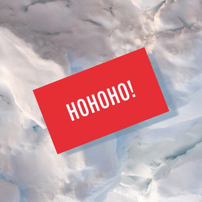 HOHOHO! Modern Cool Minimal Santa Service Röd Visitkort (Skapare uppladdad)