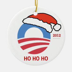 HoHoHo Obama personligprydnad Julgransprydnad Keramik
