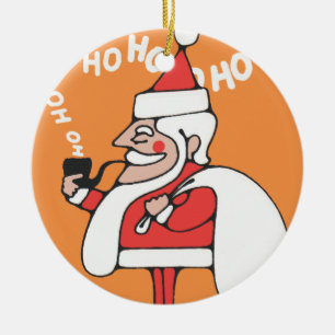 HoHoHo prydnad Julgransprydnad Keramik
