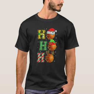 HOHOHO Santa Elf Reindeer Basketball Balls Christm T Shirt