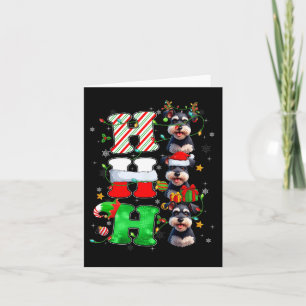 Hohoho Schnauzer Hund Santa Tomte Hatt Ren Jul Kort