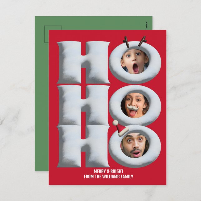 HOHOHO! Skapa ditt eget helgdag-kort! Helg Vykort (Fram/baksida)