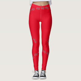 Hohohoho upprepar mönster julskratt leggings