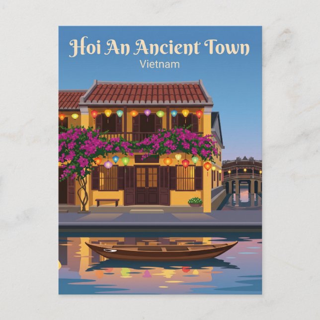 Hoi An historiska stad Vietnam Vykort (Framsida)
