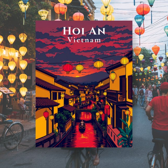 Hoi An Vietnam Ancient Town Lanterns Vykort (Hoi An Vietnam Ancient Town Lanterns Postcard)