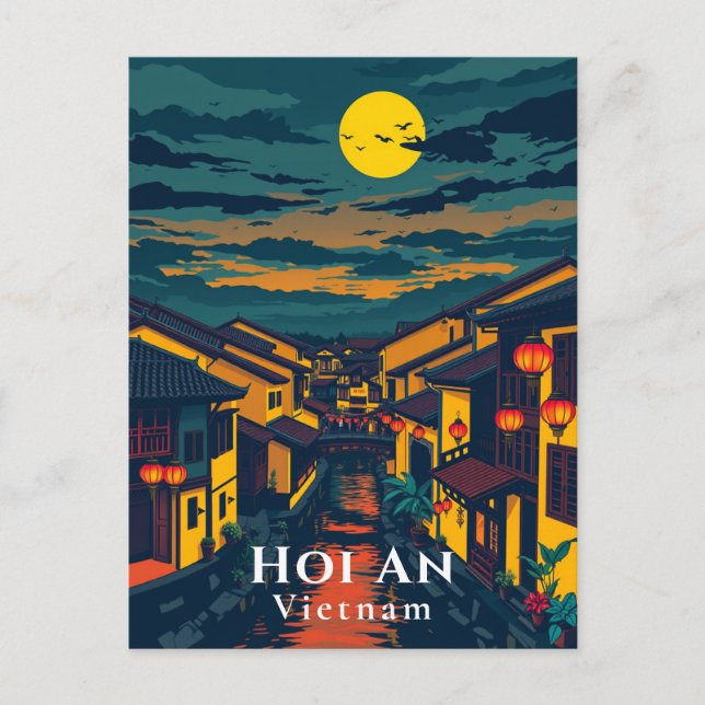 Hoi An Vietnam Ancious Town Lanternes Postcard Vykort (Framsida)