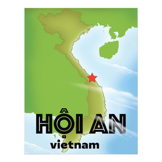 Hoi An Vietnam - bokning av reseaffisch Fototryck (Framsidan)