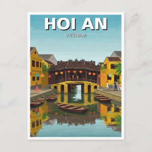 Hoi An Vietnam Japanska Överbyggda Bron Resa Vykort