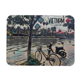 Hoi An Vietnam Lanterners Anpassade Date Magnet