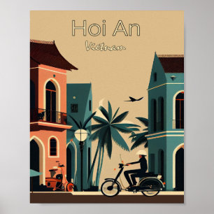 Hoi An Vietnam Minimalist Vintage resor Poster