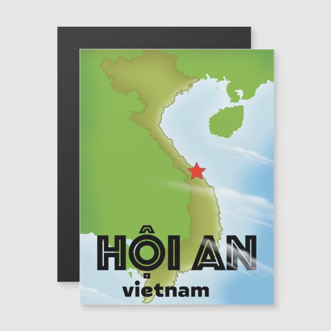 Hoi An Vietnam resemålning affisch konsttryck (Fram/baksida)