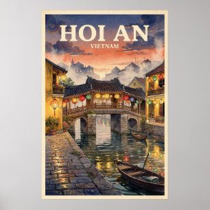 Hoi An Vietnam Vintage Resa Poster