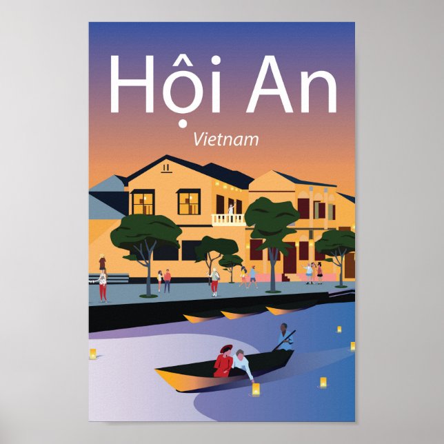 Hoi An Vietnam vintage resor poster (Framsidan)