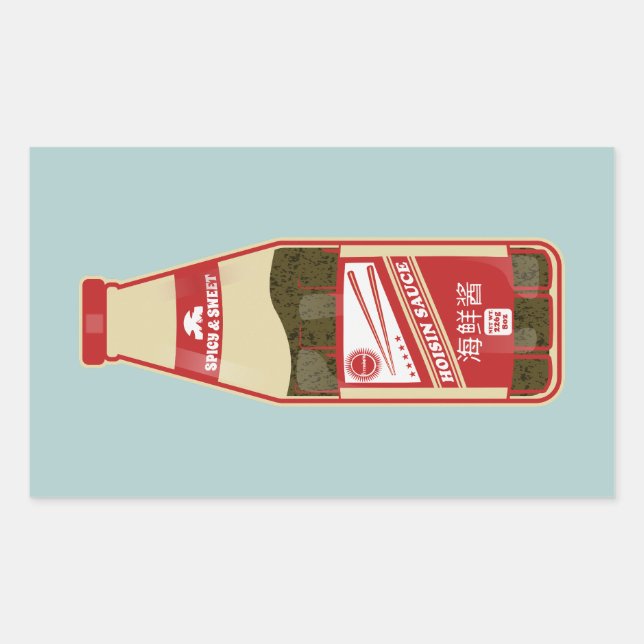 Hoisin Sauce Cantonese Food Rektangulärt Klistermärke (Framsida)