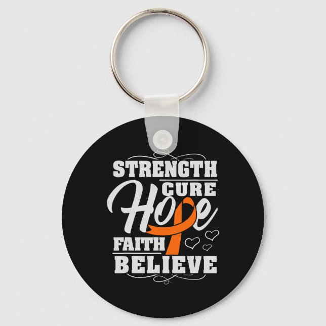 Hoith Tro Leukemi Cancer Awareness Ribbo Nyckelring (Framsida)